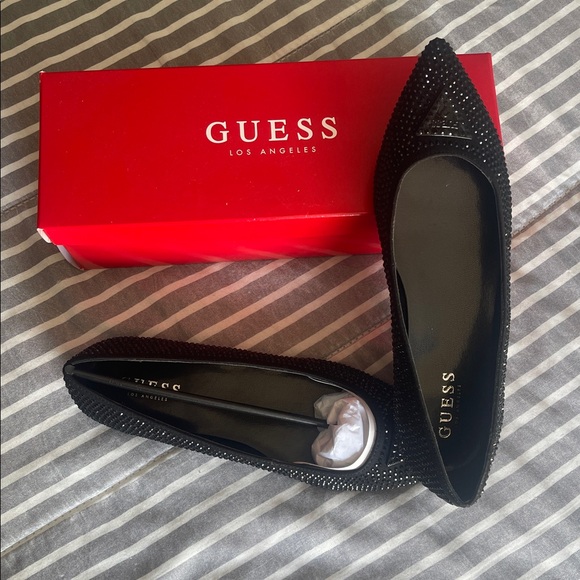 GUESS Black Sparkle Flats - Picture 5 of 6